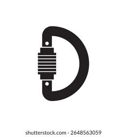 Rock Climbing Safety Carabiner Icon Illustration Element Design
