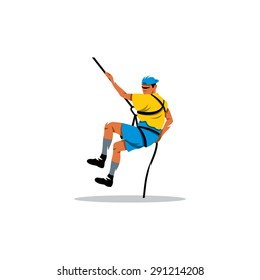 Rock climbing sign. Vector Illustration.
Branding Identity Corporate logo design template Isolated on a white background