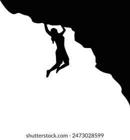 rock climbing silhouette design. extreme sport icon, sign and symbol.