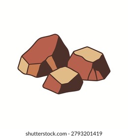 Rock Cluster Icon Containing desert stone formation, geology theme, and natural environment atmosphere