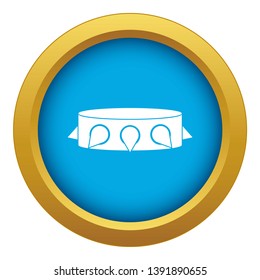 Rock collar icon blue vector isolated on white background for any design