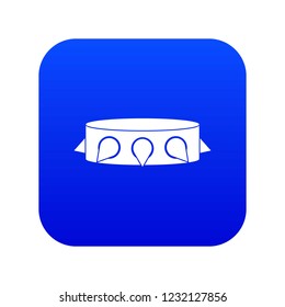 Rock collar icon digital blue for any design isolated on white vector illustration