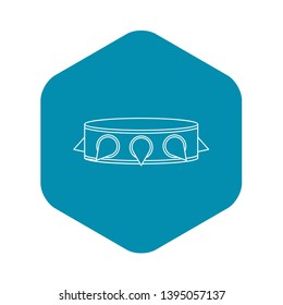Rock collar icon. Outline illustration of rock collar vector icon for web