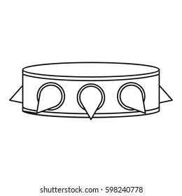 Rock collar icon. Outline illustration of rock collar vector icon for web