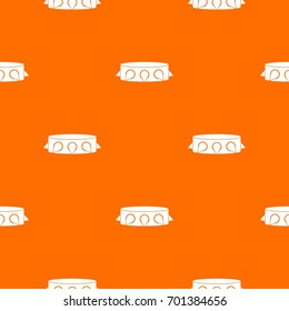 Rock collar pattern repeat seamless in orange color for any design. Vector geometric illustration