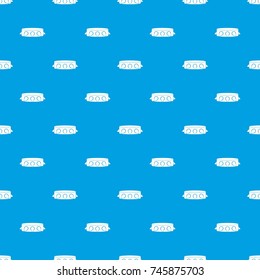 Rock collar pattern repeat seamless in blue color for any design. Vector geometric illustration