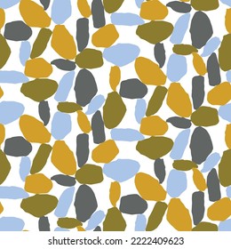 Rock color abstract shapes on the white background.