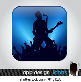 rock concert app icon for mobile devices