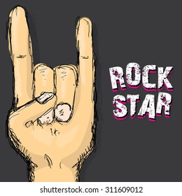 Rock concert poster design template. grunge or hard rock background