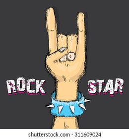 Rock concert poster design template. grunge or hard rock background