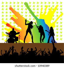 rock concert vector