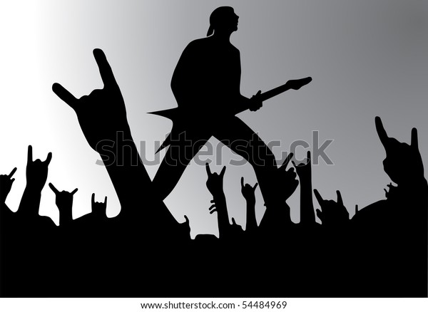 Rock concert, vector\
illustration