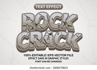 Rock Crack 3d Editable Text Effect