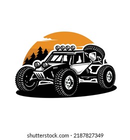 Rock Crawler Vector Illustration. Best For Offroad Automotive Tshirt Design