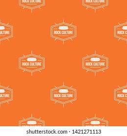 Rock culture pattern vector orange for any web design best