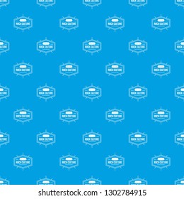 Rock culture pattern vector seamless blue repeat for any use