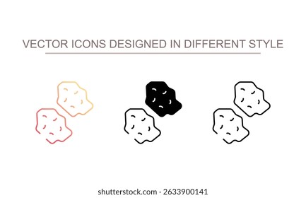 Rock Debris icon design with white background stock illustration