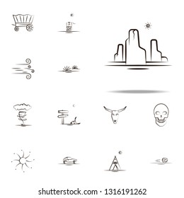 rock desert landscape icon. Desert icons universal set for web and mobile
