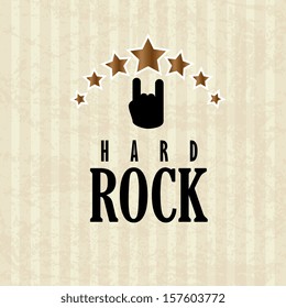rock design over lineal background vector illustration