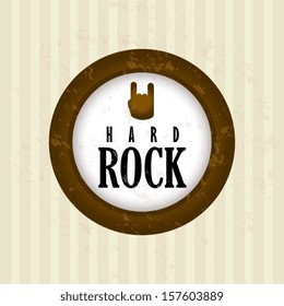 rock design over lineal background vector illustration