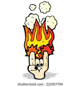 rock devil horns hand symbol