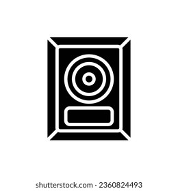Rock Disc Filled Icon Vector Illustration