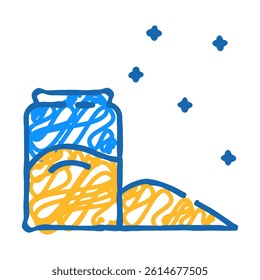 rock disco party doodle icon sketch vector. rock disco party sign. isolated symbol illustration