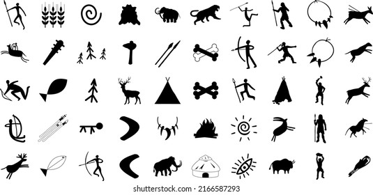 Rock Drawing Vector  Symbol Design