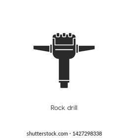 Rock drill icon vector. Rock drill symbol. Linear style sign for mobile concept and web design. Rock drill symbol illustration. Pixel vector graphics - Vector.