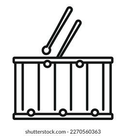 Rock drum icon outline vector. Kit instrument. Acoustic roll