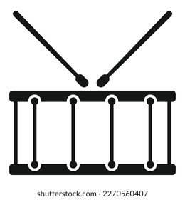 Rock drum icon simple vector. Kit instrument. Acoustic roll