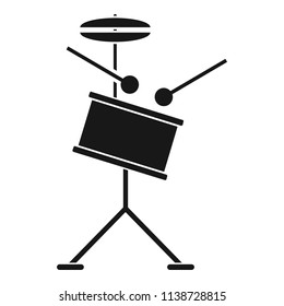 Rock drums icon. Simple illustration of rock drums vector icon for web design isolated on white background