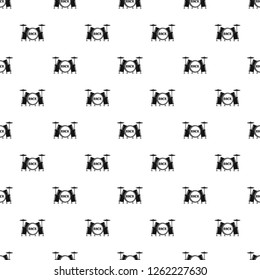 Rock drums pattern seamless vector repeat geometric for any web design