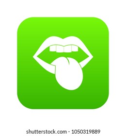 Rock emblem icon digital green for any design isolated on white vector illustration