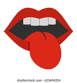 Rock emblem icon flat isolated on white background vector illustration