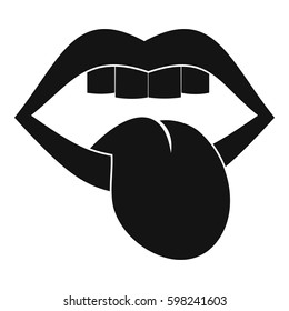 Rock emblem icon. Simple illustration of rock emblem vector icon for web