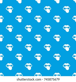 Rock emblem pattern repeat seamless in blue color for any design. Vector geometric illustration