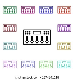 Rock, equalizer, sound, control multi color style icon. Simple glyph, flat vector of rock and roll icons for ui and ux, website or mobile application