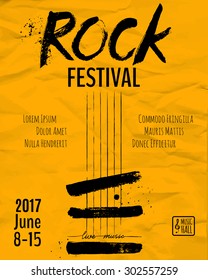 Rock Event Poster oder Flyer Template. Vektorgrafik