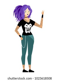 rock fashion girl