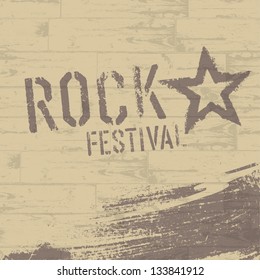 Rock festival abstract poster template. Vector, EPS10