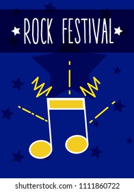 Rock festival cartoon