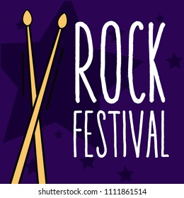 Rock festival cartoon