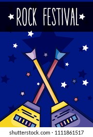 Rock festival cartoon