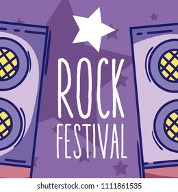 Rock festival cartoon
