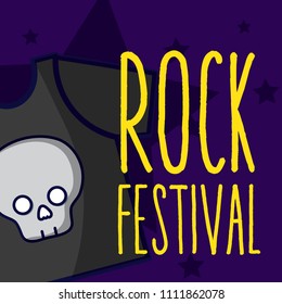 Rock festival cartoon