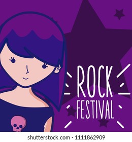 Rock festival cartoon - Shutterstock ID 1111862909