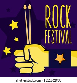 Rock festival cartoon