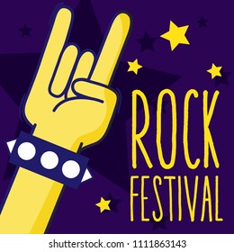 Rock festival cartoon