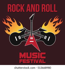 Rock Festival Rock Music Concert Poster Stock Vector (Royalty Free ...